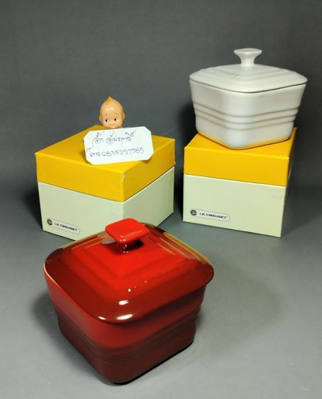 ชุดหม้อเซรามิก Le Creuset Small Ramekin Carre with Lid (ทรงสี่เหลี่ยม) ชุดสองใบ รูปที่ 14