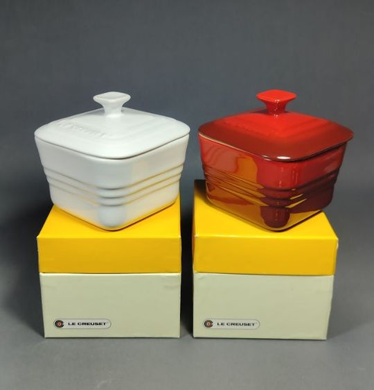 ชุดหม้อเซรามิก Le Creuset Small Ramekin Carre with Lid (ทรงสี่เหลี่ยม) ชุดสองใบ รูปที่ 2