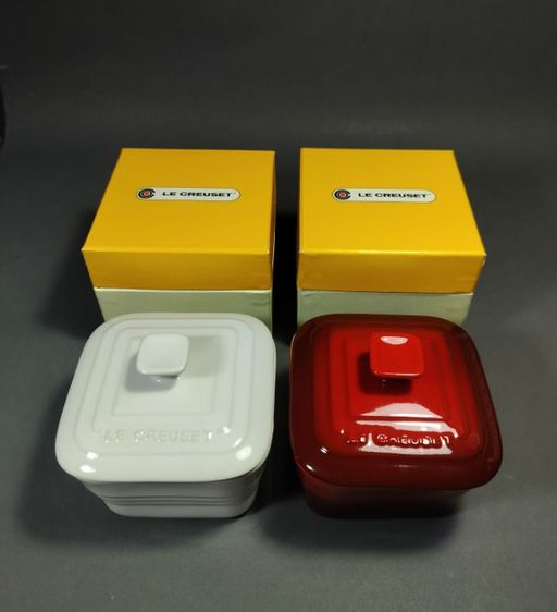 ชุดหม้อเซรามิก Le Creuset Small Ramekin Carre with Lid (ทรงสี่เหลี่ยม) ชุดสองใบ รูปที่ 3