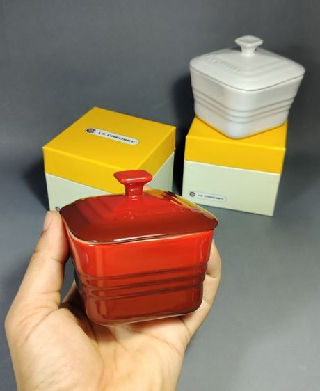 ชุดหม้อเซรามิก Le Creuset Small Ramekin Carre with Lid (ทรงสี่เหลี่ยม) ชุดสองใบ รูปที่ 9