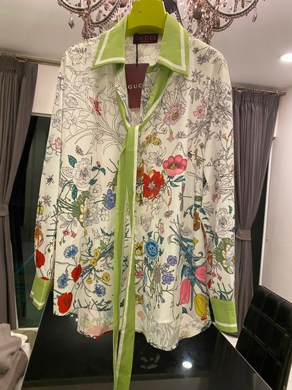 กุชชี่ เสื้อเชิ้ต แขนยาว สภาพใหม่เอี่ยม  รูปที่ 7