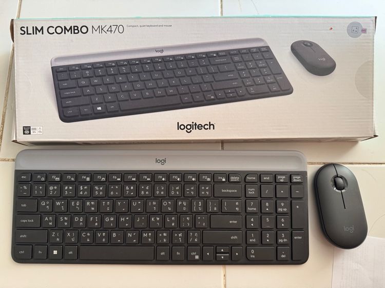 คีย์บอร์ด พร้อมเม้าท์ logitech