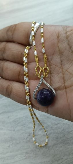 จี้หินอเมทิสแท้ 12 มิลพร้อมสร้อยคองานจิวเวอร์รี่ใส่อาบน้ำได้ยาว 18 นิ้วเหนือล่องนม รูปที่ 14