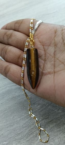 จี้หินไทเกอร์อายแท้พร้อมสร้อยคอใส่อาบน้ำได้ยาว 18 นิ้วเหนือล่องนม รูปที่ 11