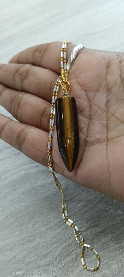 จี้หินไทเกอร์อายแท้พร้อมสร้อยคอใส่อาบน้ำได้ยาว 18 นิ้วเหนือล่องนม รูปที่ 7