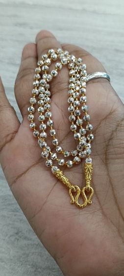 สร้อยคอทองคำขาวงานจิวเวอร์รี่ใส่อาบน้ำได้ยาว 20 นิ้วช่วงเนินอก