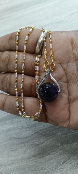 จี้หินอเมทิสแท้พร้อมสร้อยคอใส่อาบน้ำได้ยาว  18 นิ้วเหนือล่องนม รูปที่ 9
