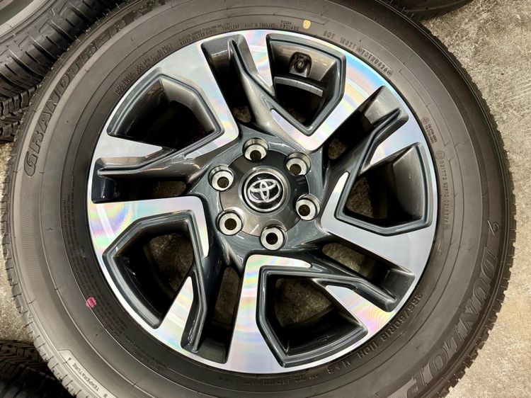 ล้อแม็ก TOYOTA LEADER ขอบ 18”  ยาง DUNLOP 265-60R18 ปี 26  สีเส้นตุ่มหน้ายางยังอยู่ รูปที่ 8