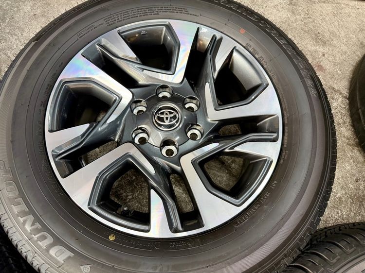 ล้อแม็ก TOYOTA LEADER ขอบ 18”  ยาง DUNLOP 265-60R18 ปี 26  สีเส้นตุ่มหน้ายางยังอยู่ รูปที่ 7