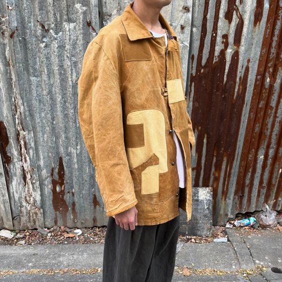 Workwear Jacket Patchwork -Yellow Brown รูปที่ 2
