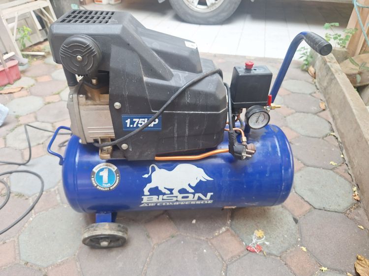 อุปกรณ์เครื่องมือช่าง ปั๊มลมโรตารี่ 1.75 HP ขนาด 30 ลิตร ยี่ห้อ bison