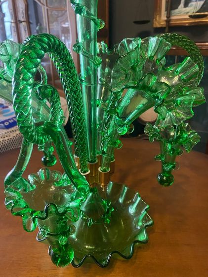 แจกันไหมฟ้าแก้วเป่าสไตล์ยุควิกตอเรียน รูปที่ 2