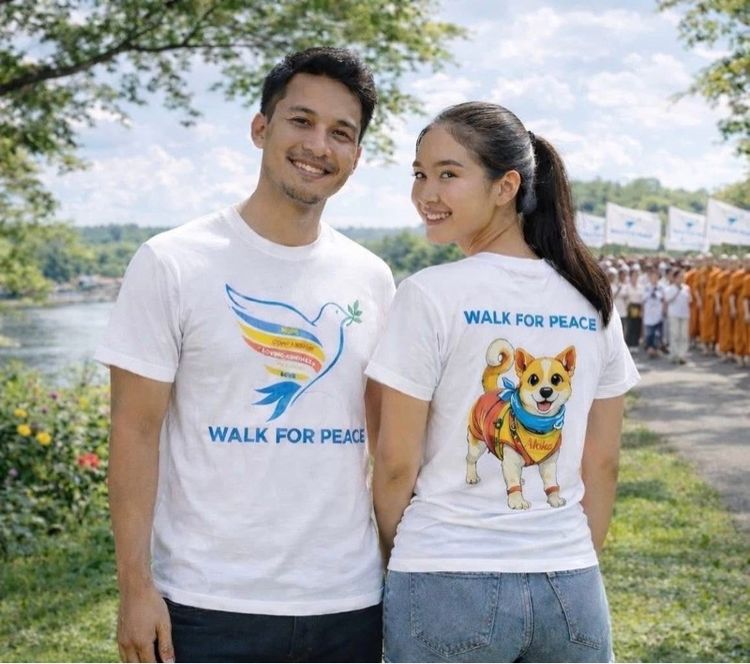 เสื้อลาย walk for peace รูปที่ 3