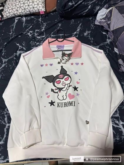 เสื้อแขนยาวคอซิป แบรนด์cintage ลายคุโรมิ  รูปที่ 3