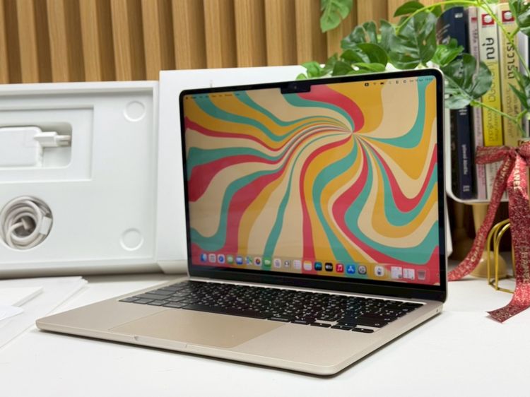 MacBook Air 13.6-inch M2 2022 Ram16GB SSD256GB Starlight apple care+ 13 april 2028 รูปที่ 3