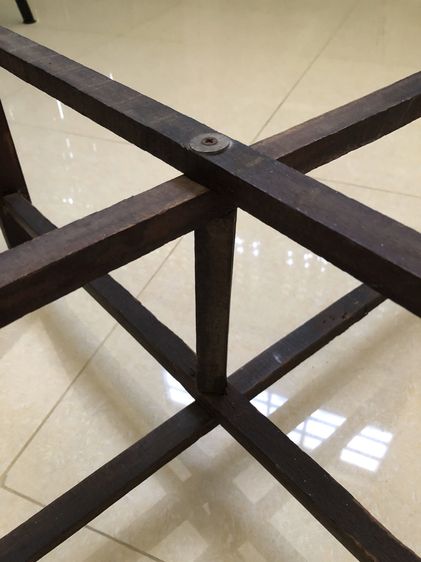 โต๊ะจีนไม้สัก ทรงเหลี่ยม โต๊ะเตี้ย ใช้งานได้ปกติ สภาพเก่าตามเวลา รูปที่ 5