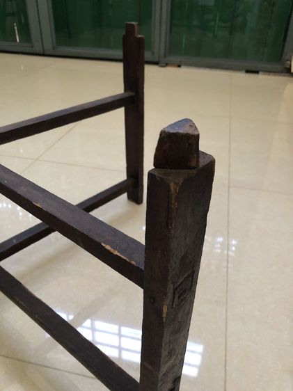 โต๊ะจีนไม้สัก ทรงเหลี่ยม โต๊ะเตี้ย ใช้งานได้ปกติ สภาพเก่าตามเวลา รูปที่ 6