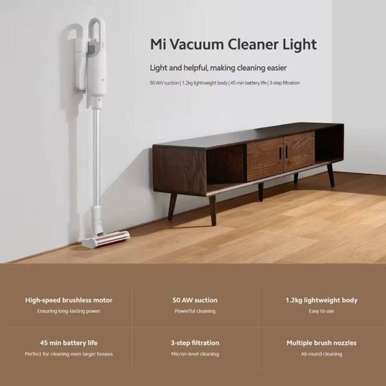 (SALE) Mi Vacuum Cleaner Light (White) เครื่องดูดฝุ่นไร้สาย ใหม่แกะกล่อง ลดราคา รูปที่ 11