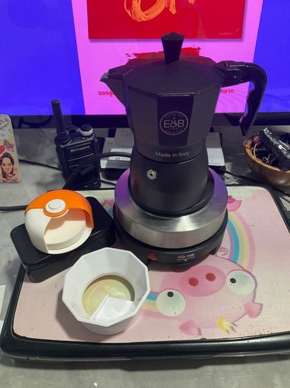 Bialetti Brikka 2 cup made in Italy หม้อต้มกาแฟ พร้อมเตาไฟฟ้า ส่งฟรี Flash express