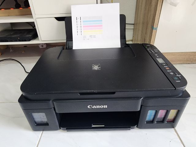 ปริ้นเตอร์ canon g3010 ระบบwifi2ระบบ แท็งค์หมึกแท้โรงงาน สภาพดี การทำงานปกติ สีออกครบ ปริ้นคมชัด พร้อมใช้งานงาน รูปที่ 2