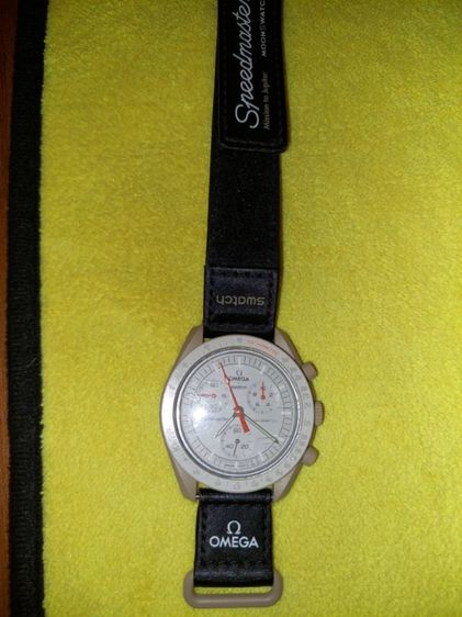 นาฬิกา Omega Swatch Jupiter หน้าปัดมีรอยตำแหน่ง 9 นาฬิกา สายสภาพดี รูปที่ 7