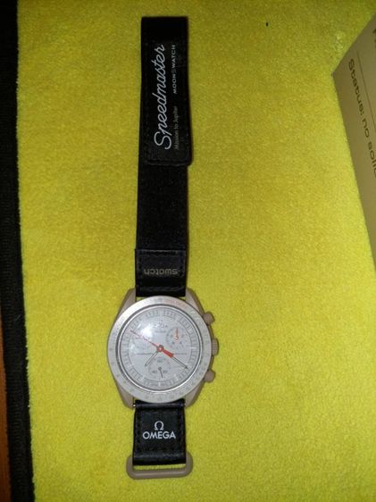 นาฬิกา Omega Swatch Jupiter หน้าปัดมีรอยตำแหน่ง 9 นาฬิกา สายสภาพดี รูปที่ 6