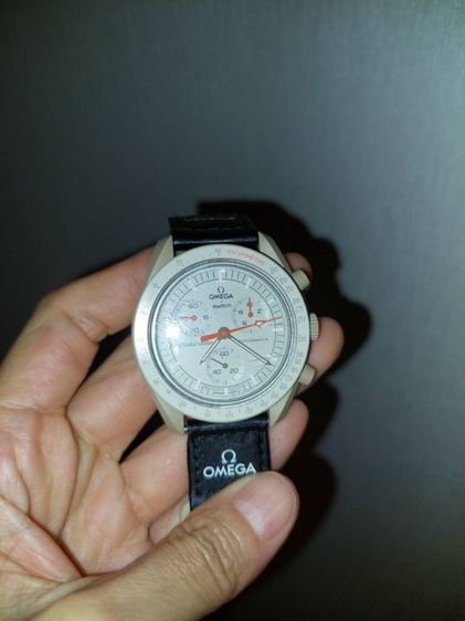 นาฬิกา Omega Swatch Jupiter หน้าปัดมีรอยตำแหน่ง 9 นาฬิกา สายสภาพดี รูปที่ 4