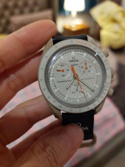 นาฬิกา Omega Swatch Jupiter หน้าปัดมีรอยตำแหน่ง 9 นาฬิกา สายสภาพดี รูปที่ 2