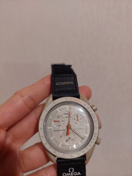 นาฬิกา Omega Swatch Jupiter หน้าปัดมีรอยตำแหน่ง 9 นาฬิกา สายสภาพดี