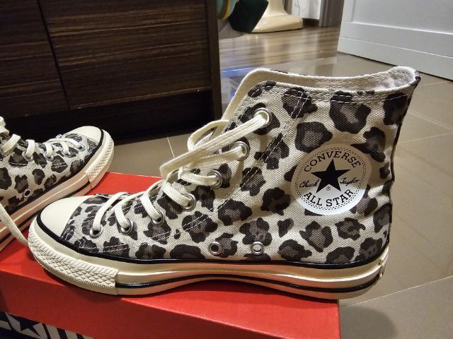รองเท้าผ้าใบ อื่นๆ ผ้า UK 5 | EU 38 | US 6.5 รองเท้าคอนเวิร์ส ลายเสือ converse