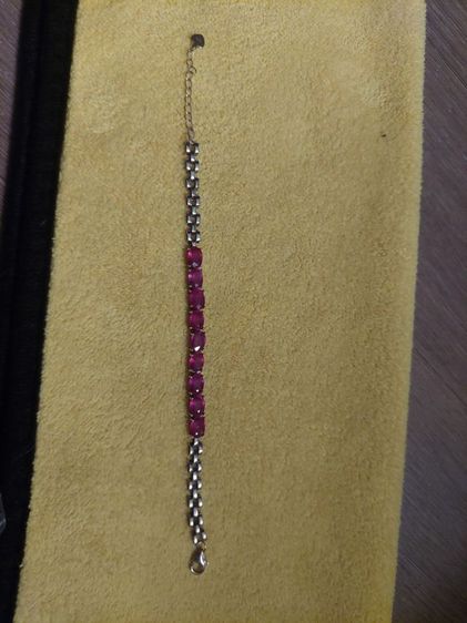 สร้อยข้อมือทับทิม ตัวเรือนเงิน รูปที่ 5