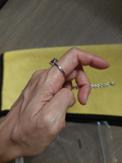 แหวนทับทิม ตัวเรือนเงิน รูปที่ 3