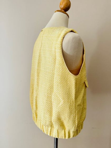 พร้อมส่ง Used Lyn Around Vest Tweed Yellow Pastel L รูปที่ 7