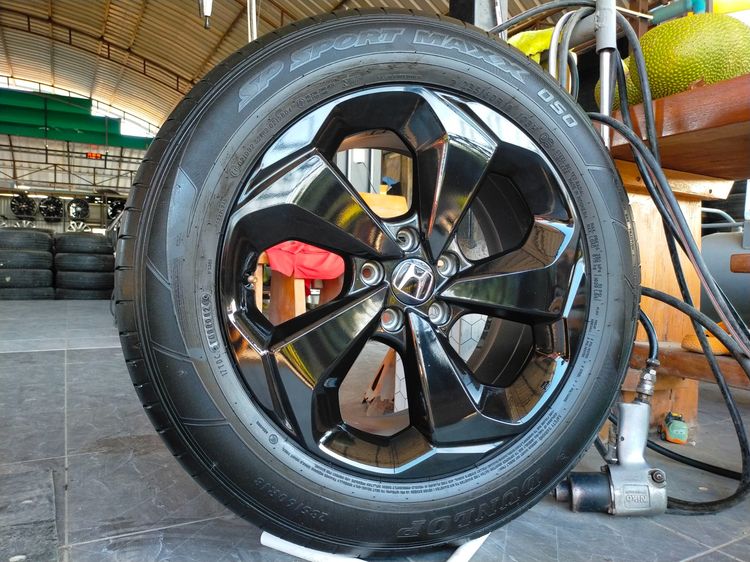 แม็กฮอนด้า ขอบ18 สีอบpowder coat พร้อมยางดันลอป 235 60 18 ปี24 ยางสวยทุกเส้น ใส่ CRV g3 g4 g5 g6