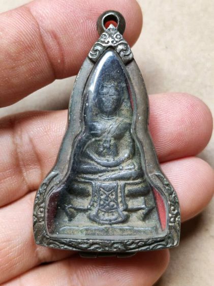 พระอู่ทองฐานผ้าทิพย์กรุวัดใหญ่อยุธยาเลี่ยมตรับเงิน