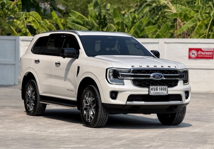 Ford Everest 2023 2.0 Bi-Turbo Titanium+ Utility-car ดีเซล ไม่ติดแก๊ส เกียร์อัตโนมัติ ขาว