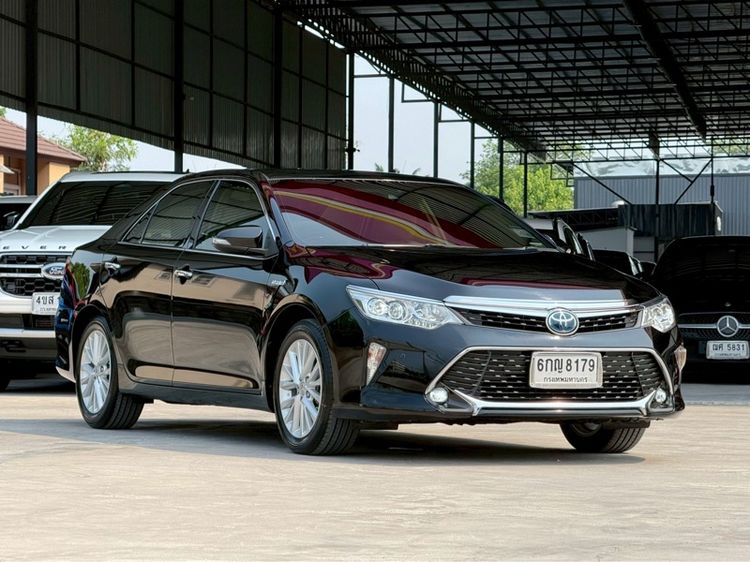 Toyota Camry 2017 2.5 HV Premium Sedan ไฮบริด ไม่ติดแก๊ส เกียร์อัตโนมัติ ดำ รูปที่ 3