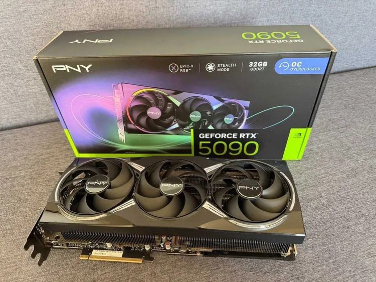 การ์ดจอ PNY Epic-X OC GeForce RTX 5090 ARGB 32GB GDDR7 สภาพเหมือนใหม่ รูปที่ 2