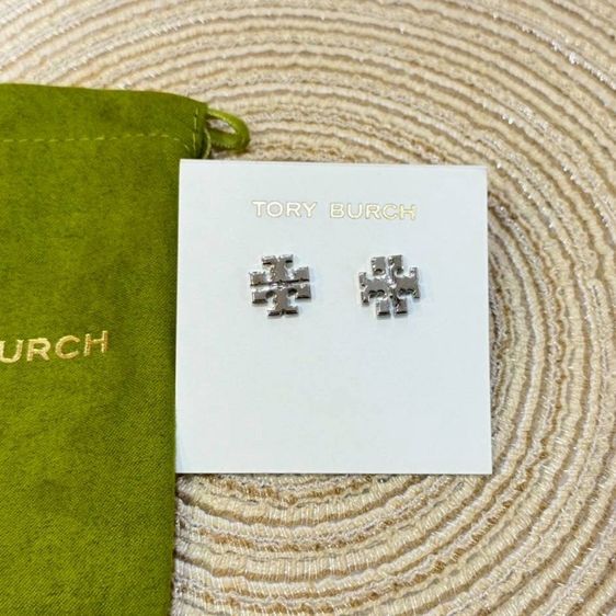 ต่างหู Tory burch Small Logo Stud Earrings แบรนด์แท้ รูปที่ 3