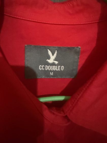 เสื้ออเชิ้ตแขนยาวสีแดงปักลายเสือแบรนด์ CC DOUBLE O รูปที่ 3