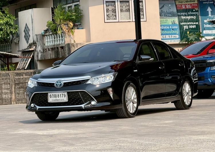 Toyota Camry 2017 2.5 HV Premium Sedan ไฮบริด ไม่ติดแก๊ส เกียร์อัตโนมัติ ดำ รูปที่ 3