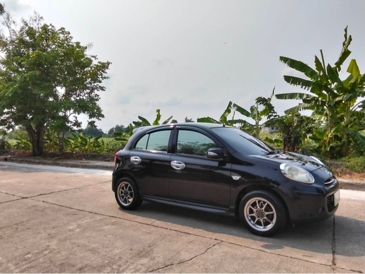 Nissan March 2010 1.2 E Sedan เบนซิน ไม่ติดแก๊ส เกียร์อัตโนมัติ ดำ รูปที่ 4