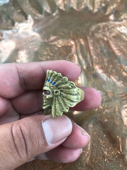 แหวนทองเหลืองอาปาเช่ฝังพลอย รูปที่ 2