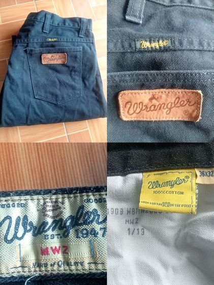 กางเกงยีนส์ Wrangler men wastern zipper  super black  รูปที่ 8