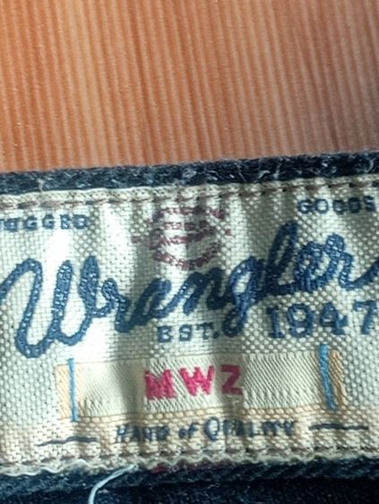 กางเกงยีนส์ Wrangler men wastern zipper  super black  รูปที่ 2