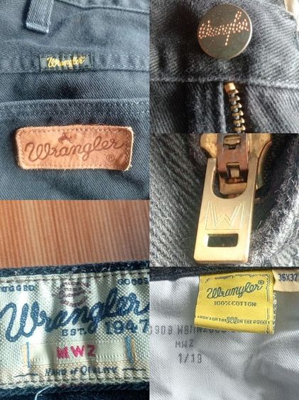 กางเกงยีนส์ Wrangler men wastern zipper  super black  รูปที่ 7