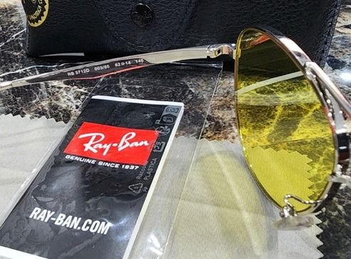 ส่งต่อ Ray-Ban RB3721D เลนส์เหลือง Ray-Ban Vagabond RB4355 ลายกระ สภาพดีสวยกริป พิกัดระยองครับ รูปที่ 8