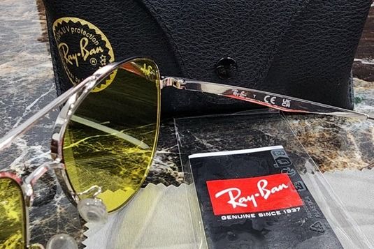 ส่งต่อ Ray-Ban RB3721D เลนส์เหลือง Ray-Ban Vagabond RB4355 ลายกระ สภาพดีสวยกริป พิกัดระยองครับ รูปที่ 7