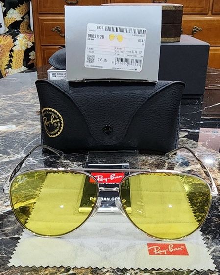 ส่งต่อ Ray-Ban RB3721D เลนส์เหลือง Ray-Ban Vagabond RB4355 ลายกระ สภาพดีสวยกริป พิกัดระยองครับ รูปที่ 6