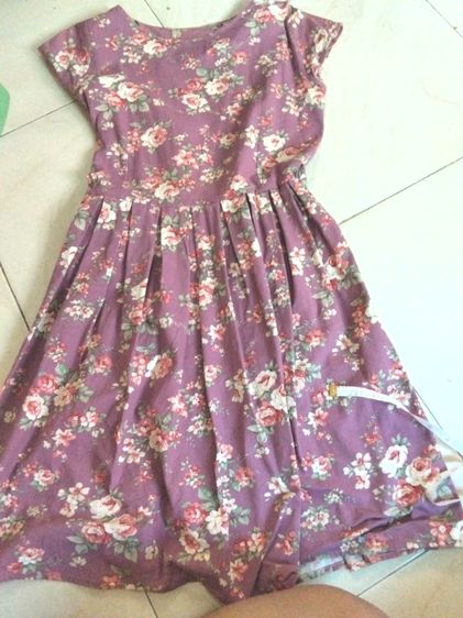 อื่นๆ เดรส | จั๊มสูท M อื่นๆ ชุดเดรสผู้หญิงสีม่วงลายดอก